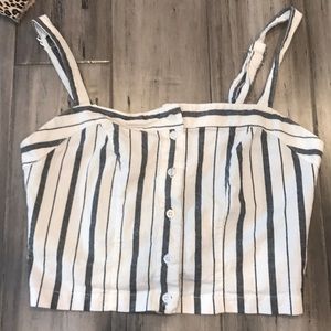 Brandy Melville Stripe Cropped Tank Top
